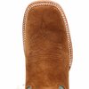 Durango Men's PRCA Collection Roughout Western Boot, WHISKEY TOBACCO/AQUA, M, Size 7.5 DDB0467